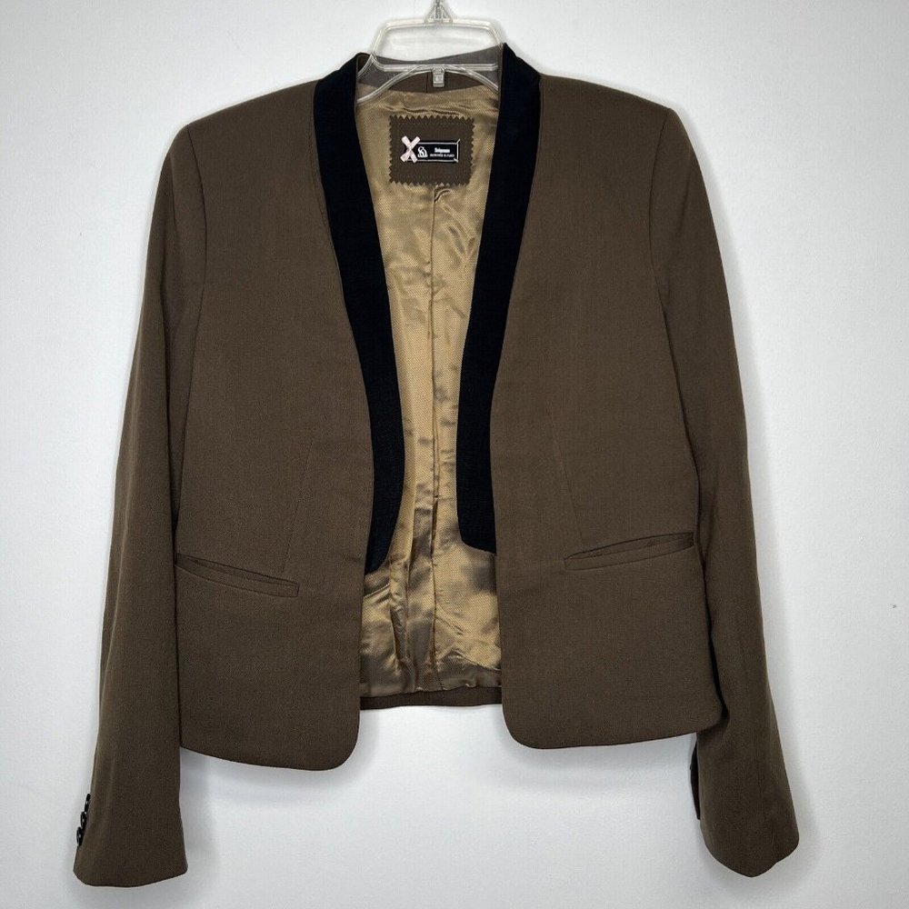 Retail $348 SQ Sinequanone Paris Open Blazer Casual Brown Women's size Small